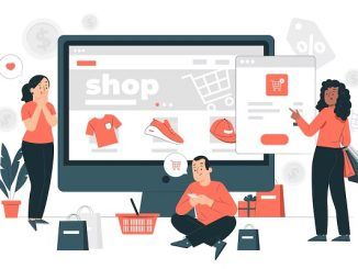 Ecommerce web page concept illustration