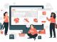 Ecommerce web page concept illustration
