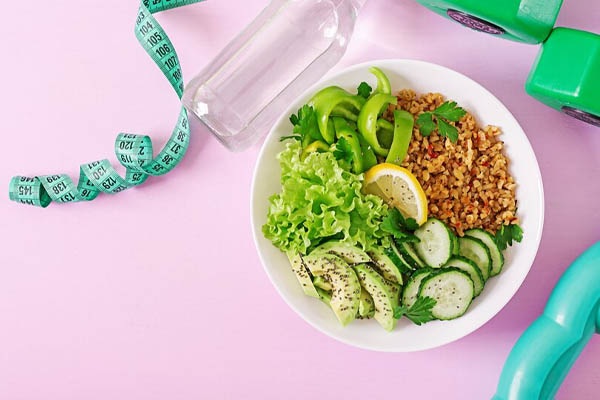 Healthy food sports lifestyle vegetarian lunch healthy breakfast proper nutrition top view