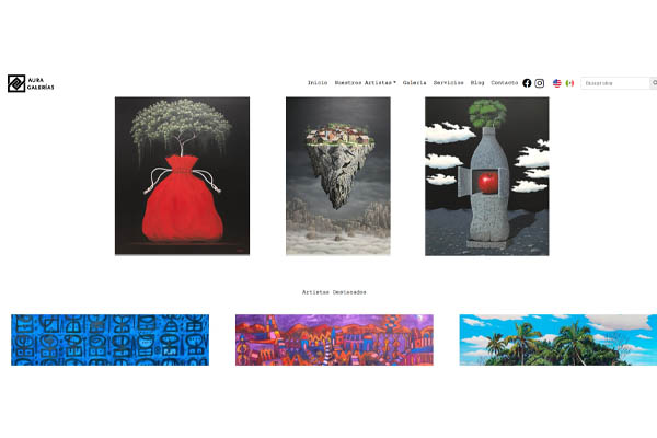 Aura Galleries page
