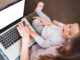 Top 10 best online baby stores in Mexico elevated-view-woman-her-daughter-using-laptop-white-screen-white
